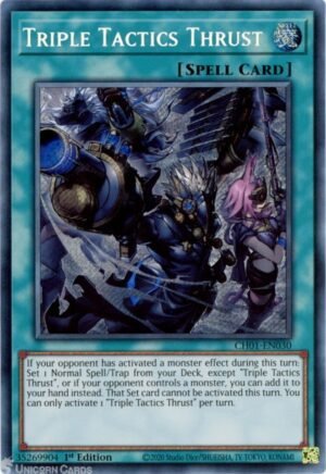 Triple Tactics Thrust - CH01-EN030 (alternative Art) (Secret Rare)