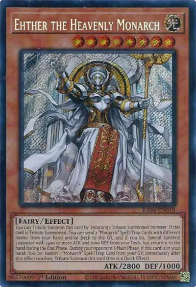 Ehther the Heavenly Monarch - RA04-EN018 (Secret Rare)