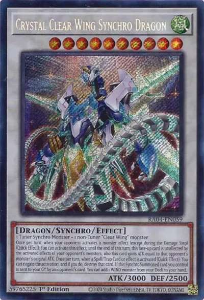 Crystal Clear Wing Synchro Dragon - RA04-EN059 (Secret Rare)