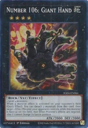 Number 106: Giant Hand - RA04-EN066 (Super Rare)