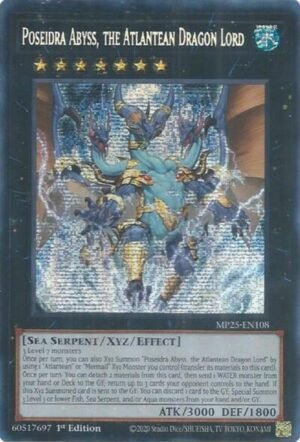 Poseidra Abyss, the Atlantean Dragon Lord - MP25-EN108 (Prismatic Secret Rare)