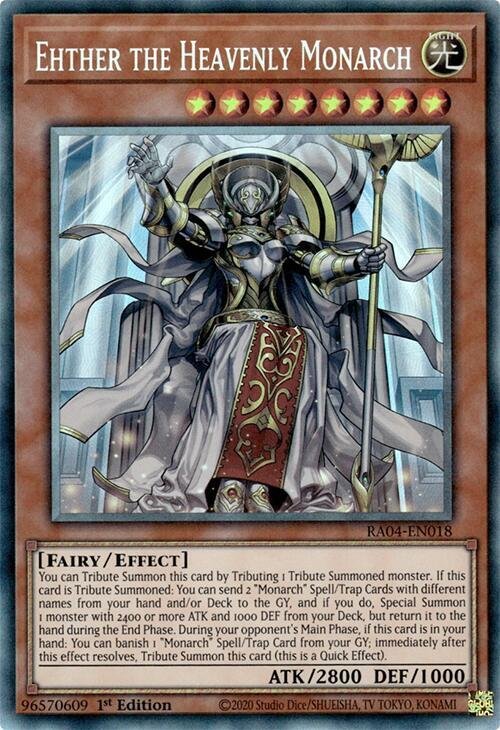 Ehther the Heavenly Monarch - RA04-EN018 (Prismatic Collector's Rare)