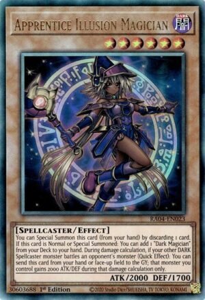 Apprentice Illusion Magician - RA04-EN023 (Prismatic Ultimate Rare)
