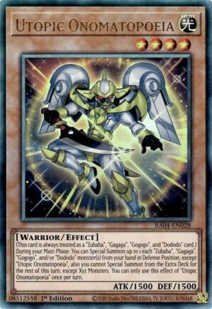 Utopic Onomatopoeia - RA04-EN028 (Prismatic Ultimate Rare)