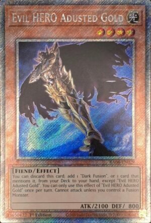 Evil HERO Adusted Gold - RA04-EN029 (Platinum Secret Rare)
