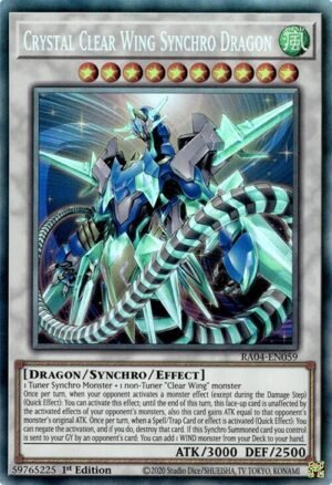 Crystal Clear Wing Synchro Dragon - RA04-EN059 (Prismatic Collector's Rare)