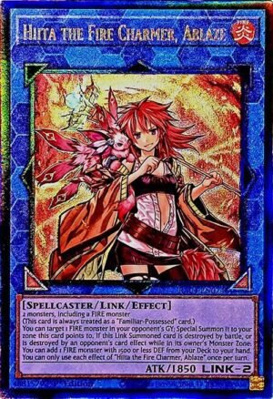 Hiita the Fire Charmer, Ablaze - RA04-EN074 (Prismatic Ultimate Rare)