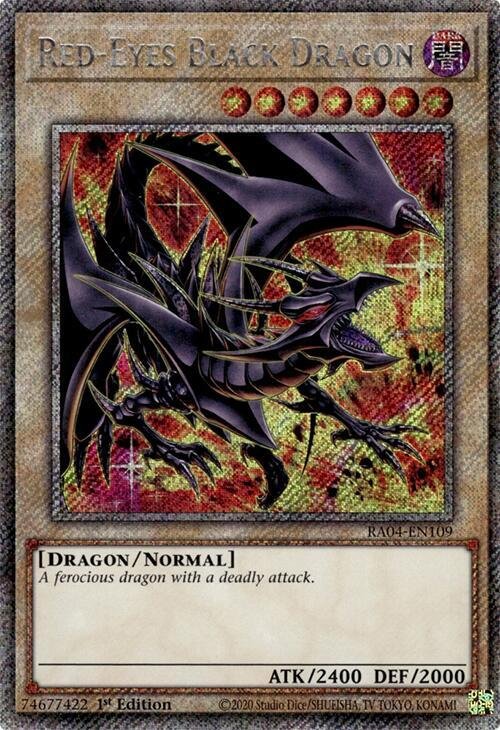 Red-Eyes Black Dragon 8th art - RA04-EN109 (Platinum Secret Rare) (Alternate Art)