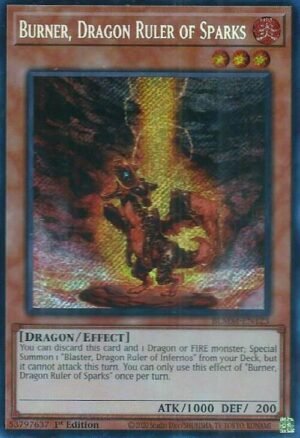 Burner, Dragon Ruler of Sparks - BLMM-EN123 (Secret Rare)