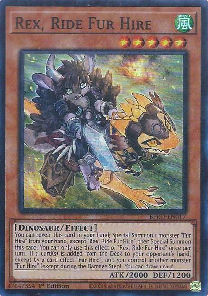 Rex, Ride Fur Hire - BPRO-EN017 (Super Rare)