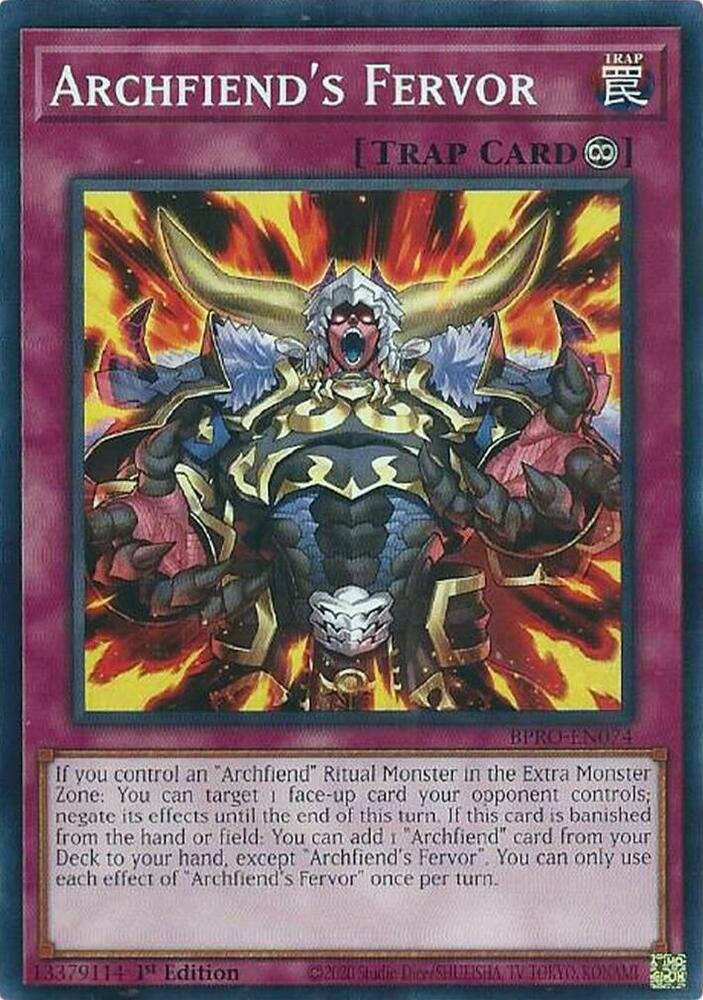 Archfiend's Fervor - BPRO-EN074 (Common)