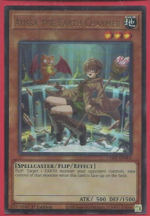 Aussa the Earth Charmer (New Art) - CH02-EN004 (Ultra Rare)