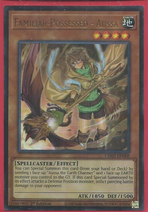 Familiar-Possessed - Aussa (alternate artwork) - CH02-EN008 (Ultra Rare)