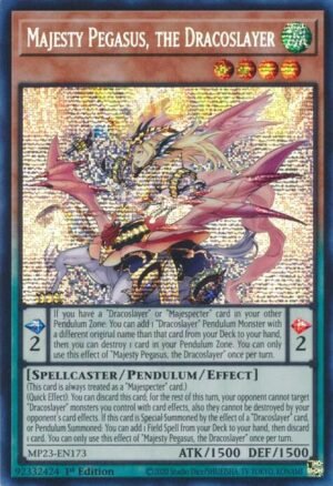 Majesty Pegasus, the Dracoslayer - MP23-EN173 (Prismatic Secret Rare)