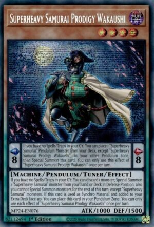 Samurai Superpesado Prodigio Wakaushi - MP24-SP076-PSR (Prismatic Secret Rare)