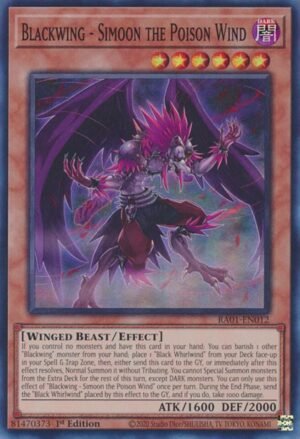 Blackwing - Simoon the Poison Wind - RA01-EN012 (Super Rare)