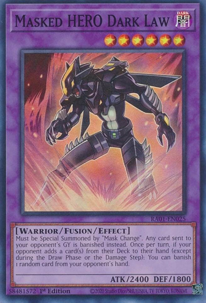 Masked HERO Dark Law - RA01-EN025 (Super Rare)