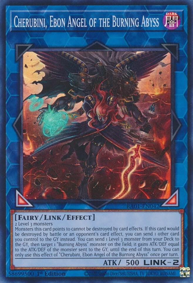 Cherubini, Ebon Angel of the Burning Abyss - RA01-EN042 (Super Rare)