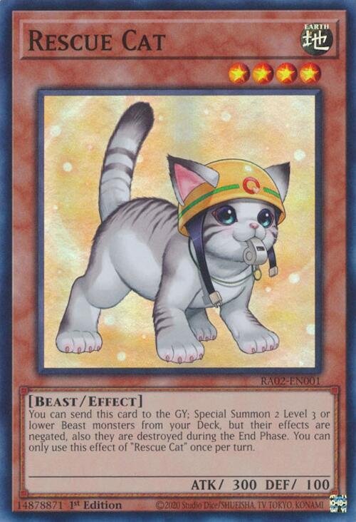 Rescue Cat (ALT) - RA02-EN001 (Super Rare)
