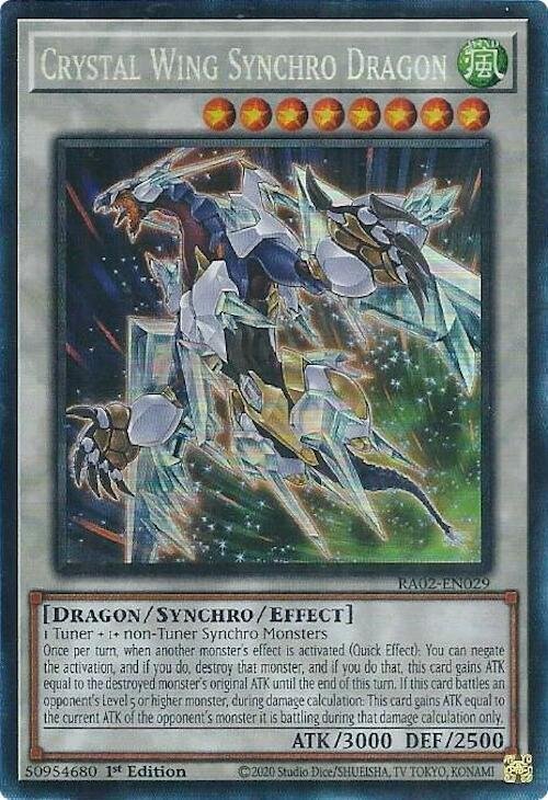 Crystal Wing Synchro Dragon - RA02-EN029 (Prismatic Collector's Rare)