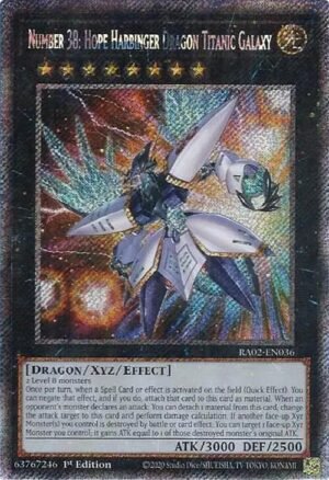 Number 38: Hope Harbinger Dragon Titanic Galaxy - RA02-EN036 (Platinum Secret Rare)