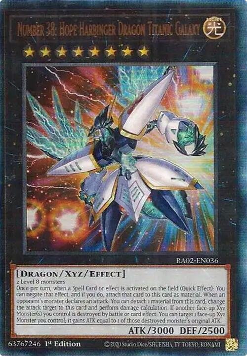 Number 38: Hope Harbinger Dragon Titanic Galaxy - RA02-EN036 (Ultimate Rare)
