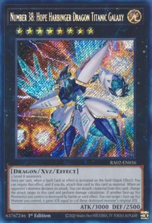 Number 38: Hope Harbinger Dragon Titanic Galaxy - RA02-EN036 (Secret Rare)