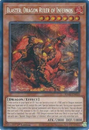 Blaster, Dragon Ruler of Infernos - RA03-EN010 (Secret Rare)