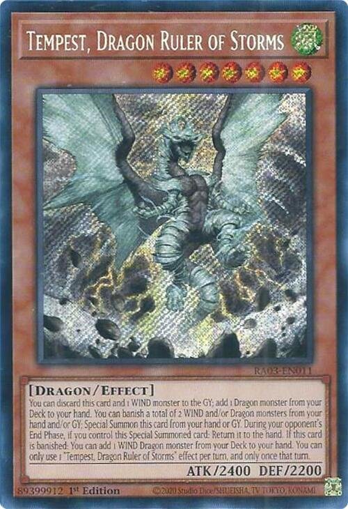 Tempest, Dragon Ruler of Storms - RA03-EN011 (Secret Rare)