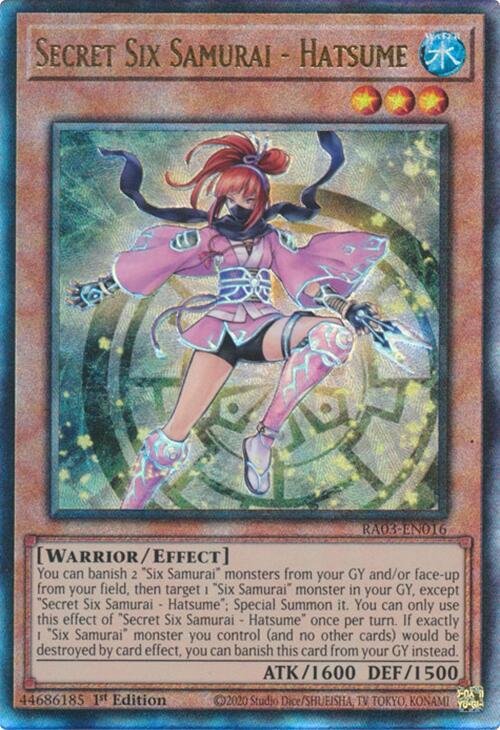 Secret Six Samurai - Hatsume - RA03-EN016 (Ultimate Rare)