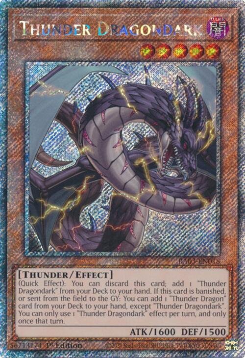Thunder Dragondark - RA03-EN018 (Platinum Secret Rare)