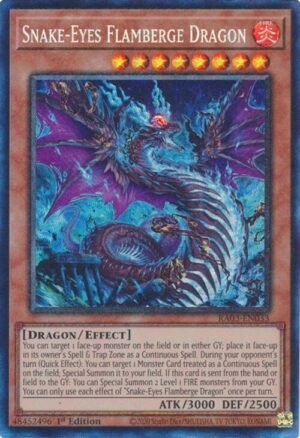 Snake-Eyes Flamberge Dragon - RA03-EN033 (Prismatic Collector's Rare)