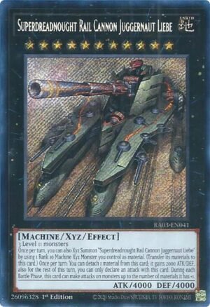 Superdreadnought Rail Cannon Juggernaut Liebe - RA03-EN041 (Secret Rare)