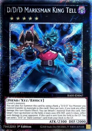 D/D/D Marksman King Tell - RA05-EN047 (Platinum Secret Rare)