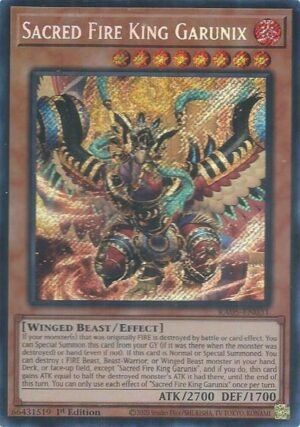 Sacred Fire King Garunix - RA05-EN031 (Secret Rare)