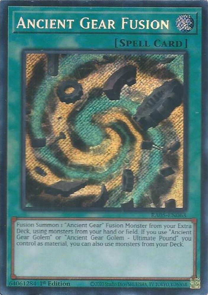 Ancient Gear Fusion - RA05-EN063 (Secret Rare)