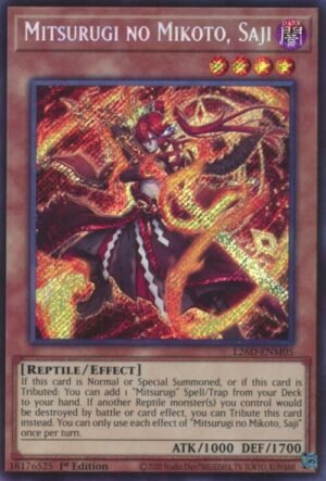 Mitsurugi no Mikoto, Saji - L26D-ENM05 (Secret Rare)