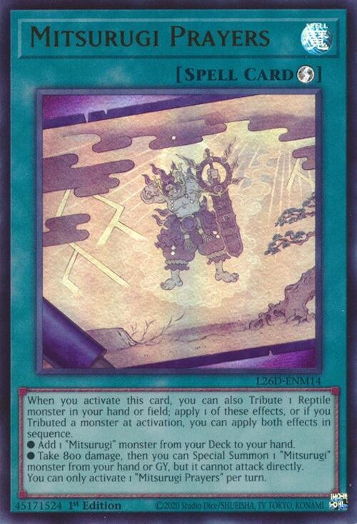 Mitsurugi Prayers - L26D-ENM14 (Ultra Rare)