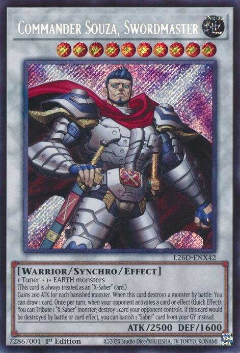 Commander Souza, Swordmaster - L26D-ENX42 (Secret Rare)