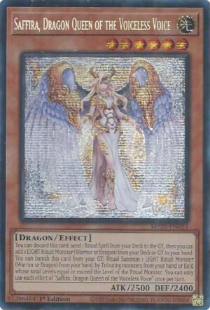 Saffira, Dragon Queen of the Voiceless Voice - MP25-EN053 (Prismatic Secret Rare)