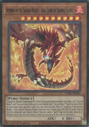 Inferno of the Sacred Beasts - Uria, Lord of Searing Flames  - CORI-EN005 (Super Rare)