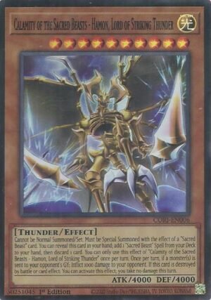 Calamity of the Sacred Beasts - Hamon, Lord of Striking Thunder  - CORI-EN006 (Super Rare)