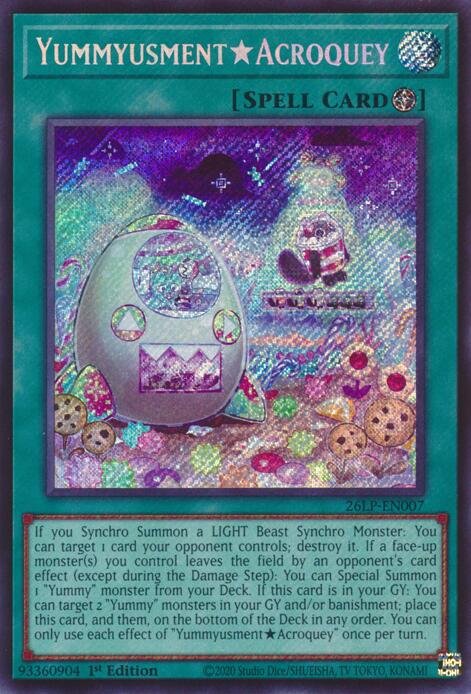YummyusmentAcroquey (Secret Rare) 26LP-EN007 (Secret Rare)