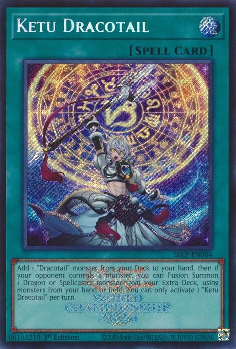 Ketu Dracotail (Emblazoned Secret Rare) 26LP-EN004 (Secret Rare)