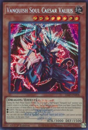 Vanquish Soul Caesar Valius (Emblazoned Secret Rare)  26LP-EN008 (Secret Rare)