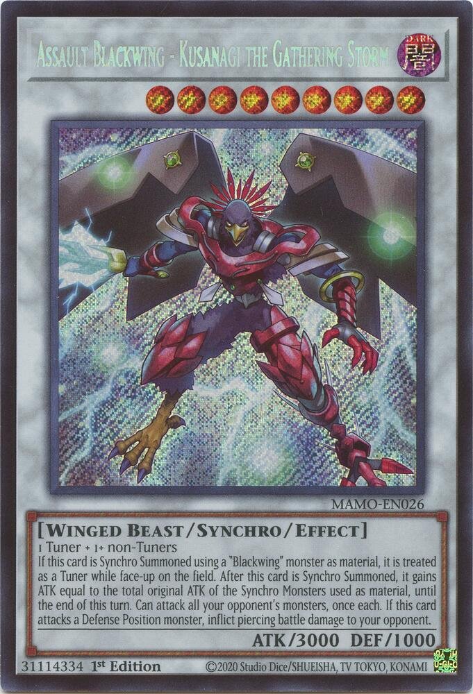 Assault Blackwing - Kusanagi the Gathering Storm - MAMO-EN026-SR (Secret Rare)