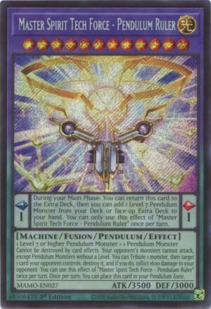 Master Spirit Tech Force - Pendulum Ruler  - MAMO-EN027-SR (Secret Rare)