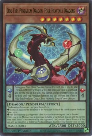 Odd-Eyes Pendulum Dragon, Four Heavenly Dragons  - MAMO-EN013 (Ultra Rare)