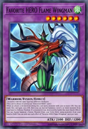 Favorite HERO Flame Wingman  MAMO-EN005 (Ultra Rare)